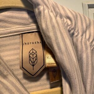 Indygena Soft Striped Top in Light Mauve